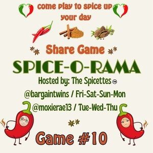 Spice-O-Rama Share Game @bargaintwins 🌶️🌶️🌶️@moxierae13
